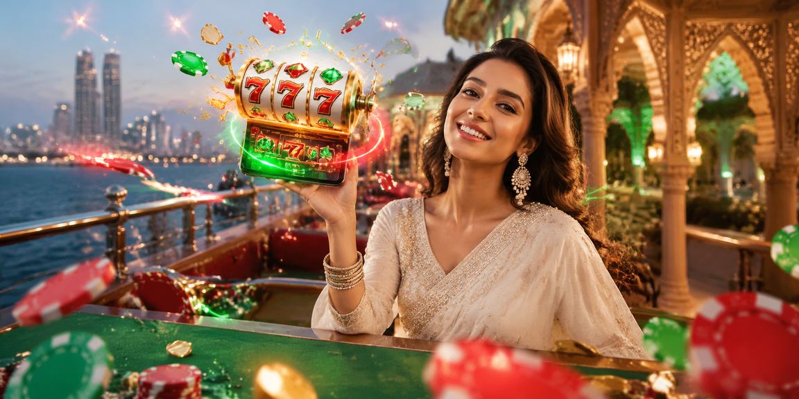 স্লট গেম খেলার ক্যাসিনোর দৃশ্য